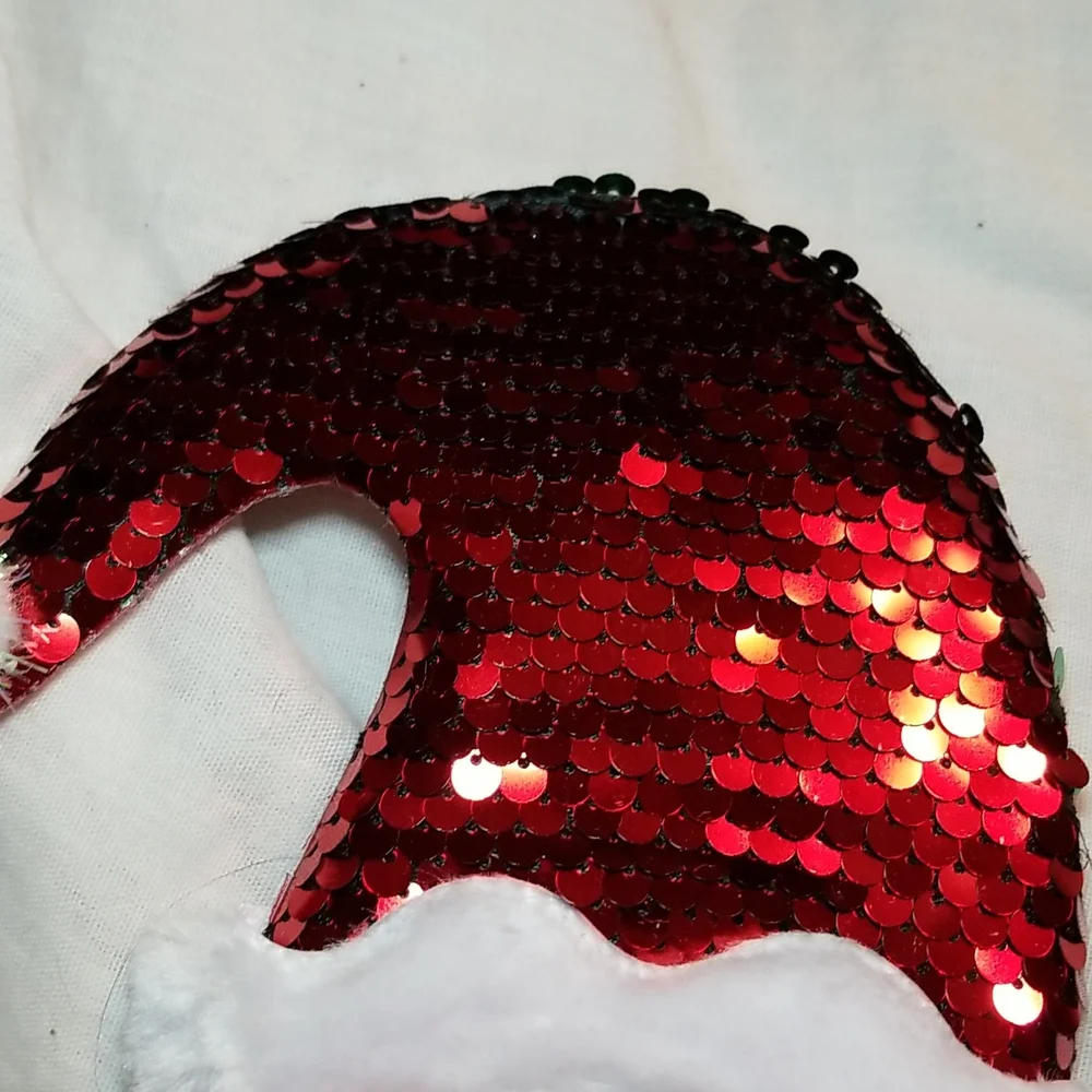 HOLIDAY HAIR BLING FASCINATOR SANTA HAT GLITTER BOW SET OF CHRISTMAS TREE RIBBON